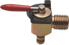 MOTION PRO Fuel Valve 90 Degree 1/4" NPT x 1/4" Barb Viton Seal