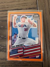 2026 Panini USA Baseball Stars & Stripes Prizm Dax Whitney #36 Orange /75