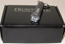 Frontgate Tactical Keychain Flashlight Silver NEW 3" Metal LED Military Grade