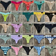 NWT Nobo, No Boundaries Thong Panties Seamless, Cotton, Free Cut, Lace, Micro