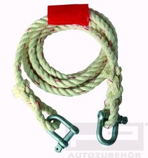 HP Sisal Abschleppseil 4m Gesamtgewicht bis 2.500 kg Sch&auml;kel/Sch&auml;kel 10283