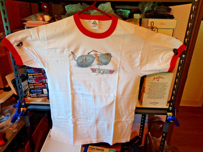 TOP GUN official Movie promo ringer t-shirt 2004 Paramount Large