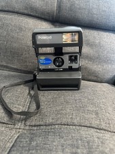 Polaroid One Step 600 Talking Instant Film Camera W Strap - Tested & Working VTG