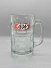 Vintage A&W Root Beer Soda Mug 6'' Tall Dimple Sides Heavy Glass Vintage 1960's