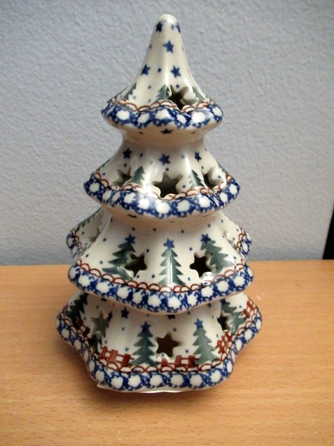 Ceramika Artystyczna Boleslawiec Polish Christmas Tree 7"