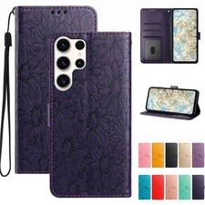 For Samsung Galaxy S26/S25/S24 Magnetic Flip Case Card Wallet PU Leather Strap
