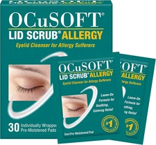 Ocusoft Lid Scrub Allergy Eyelid Cleanser 30CT