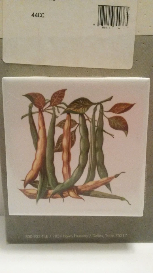 Azulejo de cerámica Green Bean DalTile 1996 vintage 4" X 4" paquete de 2 - nuevo Foto 2 de 4