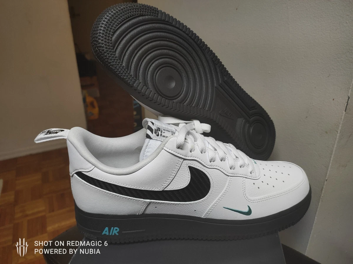 Nike Air Force 1 '07 LV8 Shoes White Black Washed Teal DR0155-100 Mens  Sizes NEW