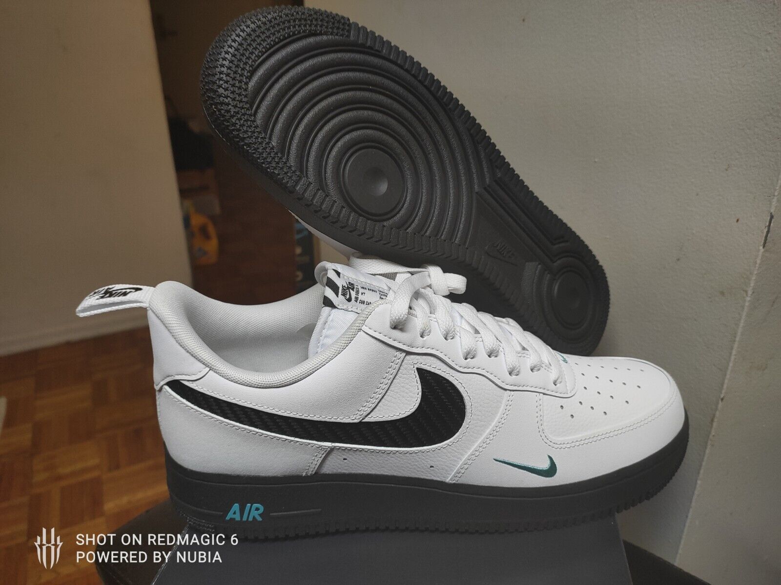 Nike Air Force 1 '07 'White Black Teal' | Men's Size 11