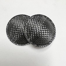 Pair 40mm Black Kelvar Dome SPEAKER DUST Caps Covers For Bass / Woofer Repair