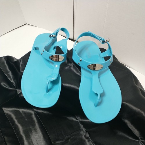michael kors mk plate jelly sandals