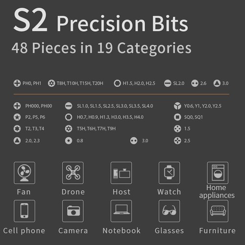 62 in 1 Precision Electric Screwdriver Sets Tool with LED Light For Phone Laptop - Picture 9 of 14