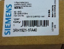 SIEMENS 3RH1921-1FA40 / 3RH19211FA40 AUXILIARY SWITCH CONTACT BLOCK 4S/4NO NSMP