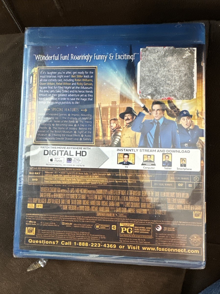 Night At The Museum 3 Secret Of The Tomb BLURAY NEW SEALED Stiller