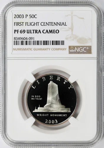 2003-P 50c First Flight Centennial Commemorative Half Dollar NGC PF69UCAM