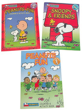 Lot of 3 Peanuts Gang Snoopy Coloring Activity Books 2003