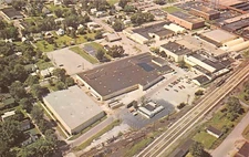 Bryan Ohio 1960s Postcard Spangler Candy Co Aerial View Dum Dum Lollipops