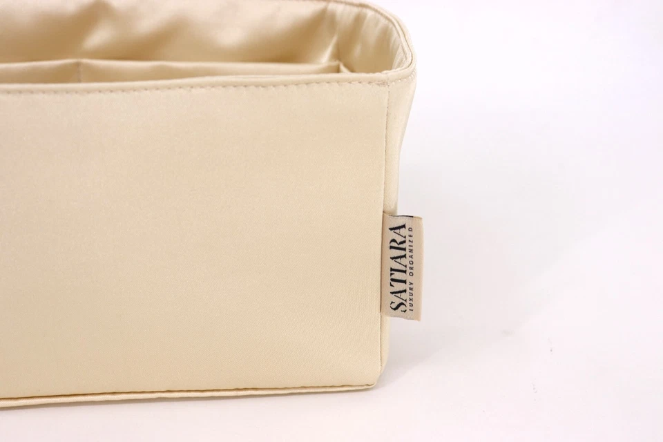 Silk Satin Handbag insert Organizer, Hermes Picotin 18, Garden Party 30 Lindy 26 - Image 4 of 4