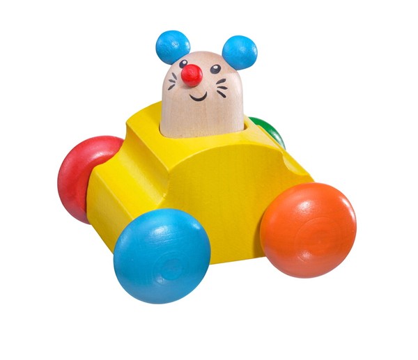 Selecta Babywelt Holz Rollspielzeug Topeto Maus Quietsche Krabbeln 61048-image