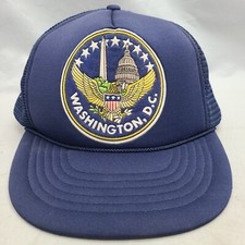 Washington DC Vintage Mesh Snapback Hat Cap Seal Rope