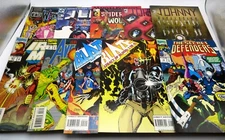 Lot of 10 Comic Books - Defenders - Blaze - Avengers - Iron Man - Johnny - JLA +