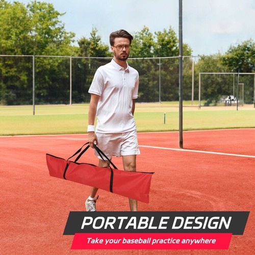 Red de práctica de bateo de béisbol softbol 7x7 ft con bolsa + trípode camiseta de bateo - Imagen 5 de 23