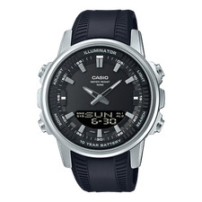 Casio Casio AMW880-1A Mens Enticer World Time Telememo Analog Digital Watch