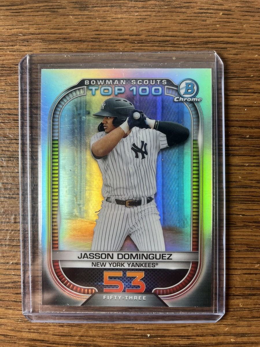 TOPPS MLBカード BOWMAN CHROME TOP 100 JASSON DOMINGUEZ #BTP-53 送料無料 中古 IT1 2021 Bowman Chrome Top 100 Jasson Dominguez Bowman Scouts