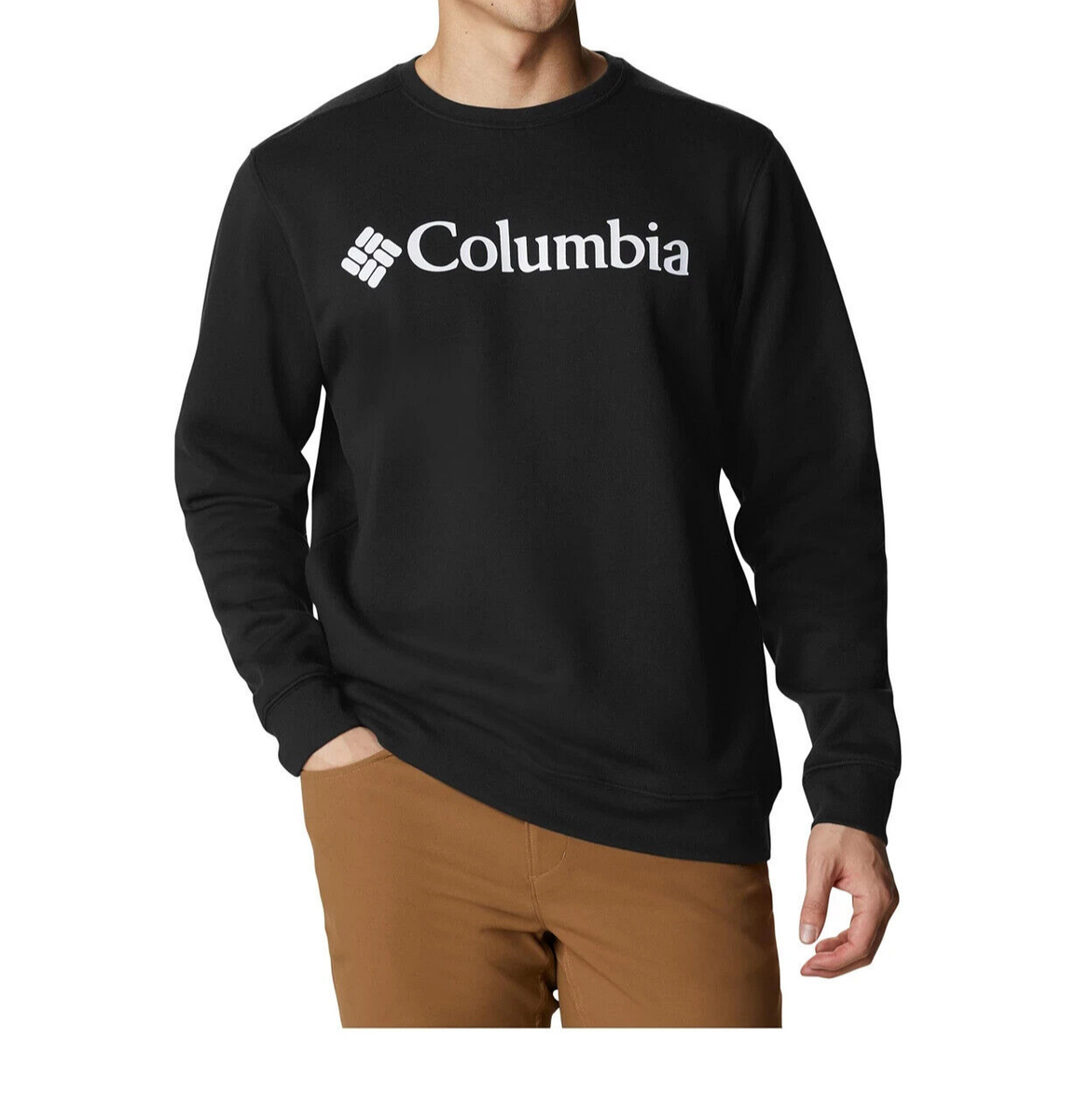 Columbia Men's Pullover Sweatshirt Trek Crew Sweatshirt Black Size L XL 2XL