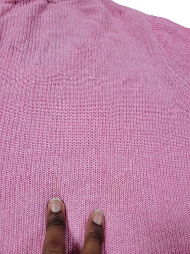 Tommy Bahama Sweater Womens Medium Pink Linen Blend Long Sleeve Beach Stains* - Picture 9 of 9