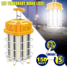 150W LED Temporary Work Light Linkable Construction Jobsite Hanging Lamp 22500LM