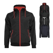 WINDDICHTE JACKE mit Kapuze -Windrunner Jacket- NEU Build Your Brand BY016