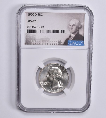 MS67 1960-D Washington Quarter 25c Special Label NGC - Afbeelding 1 van 5