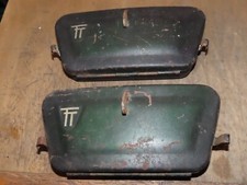 2 boites à outil en métal vert vélo ancien 1950's