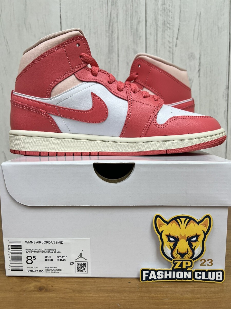スニーカー Nike Air Jordan 1 Mid Strawberries and Cream BQ6472-186 Jordan 1 Mid Strawberries and Cream (Women's) - BQ6472-186 - US