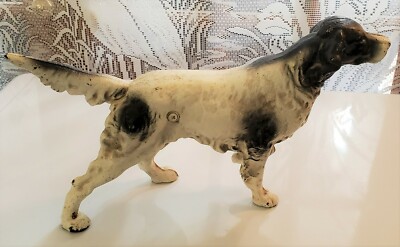 Vtg English Setter Pointer Cast Iron Doorstop