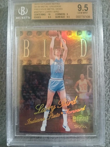 2012-13 Fleer Retro -98-99 Metal Precious Metal Gems 46/50 Larry Bird BGS 9.5