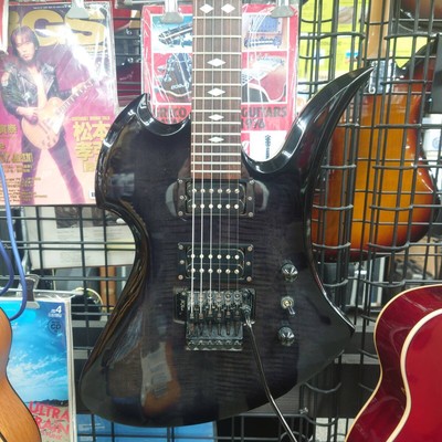 Electric Guitar B.C. Rich Mockingbird 780JE Black Flamed Top S/N 