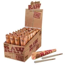 RAW Classic Pre-Rolled Cone King Size Rolling Papers 32 Packs 96 Cones Full Box