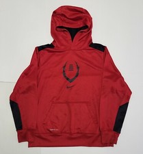 Nike Therma-Fit Football Pullover Hoodie Red Boys Youth Size XL Fleece