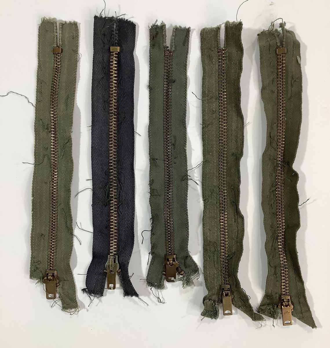 80s vintage ヴィンテージ ベトジャン Scovill Zipper Vintage U.S. Military Army Lot of 5 Zippers Scovill Ideal 7