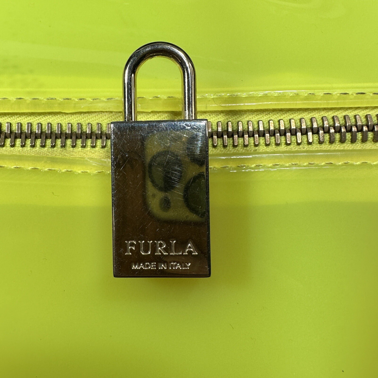 RARE Color Neon Yellow FURLA Candy Bag Jelly Purse Ma… Gem