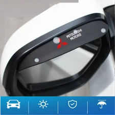 2X Rear View Mirror Rain Board Eyebrow Sun Visor for Mitsubishi Car Accessories
