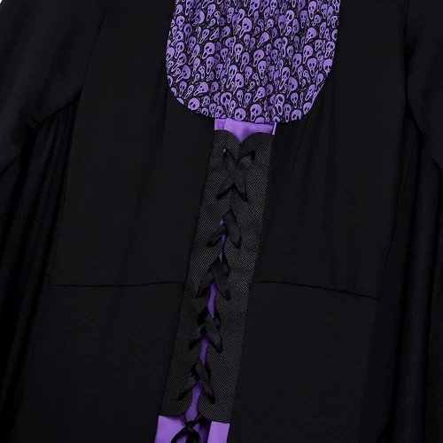 Women's Halloween Wicked Witch Theme Cosplay Costume Outfit Purple Classic Dress - Imagen 12 de 45