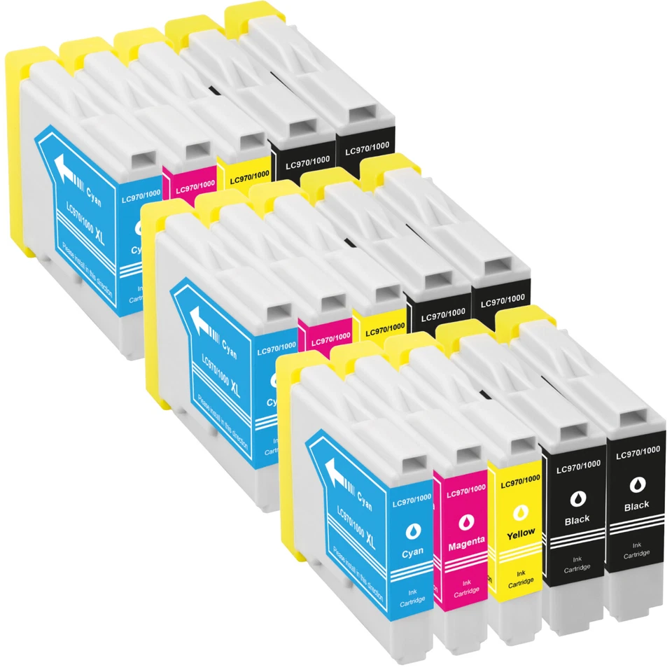 15x Patronen XXL für Brother DCP-135C DCP-150C DCP-153C DCP-157C LC-970 - Bild 2 von 2