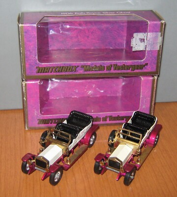 Matchbox Yesteryear Y10 Rolls Royce Silver Ghost weiß Paar mit verschiedenen Sitzen
