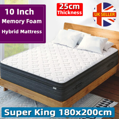 Moto Avenue Nature Sleep Memory Foam Mattress 10 Inch 6FT Super