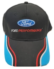 Ford Performance Embroidered Logo Baseball Cap Hat Black Official Licensed