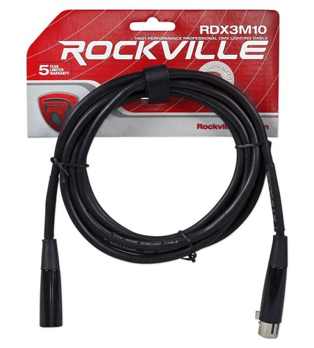 (4) Rockville FHB-118 LED RGB DMX LED PAR Can Wash Lights+(4) Cables+Carry Bag - Afbeelding 10 van 11